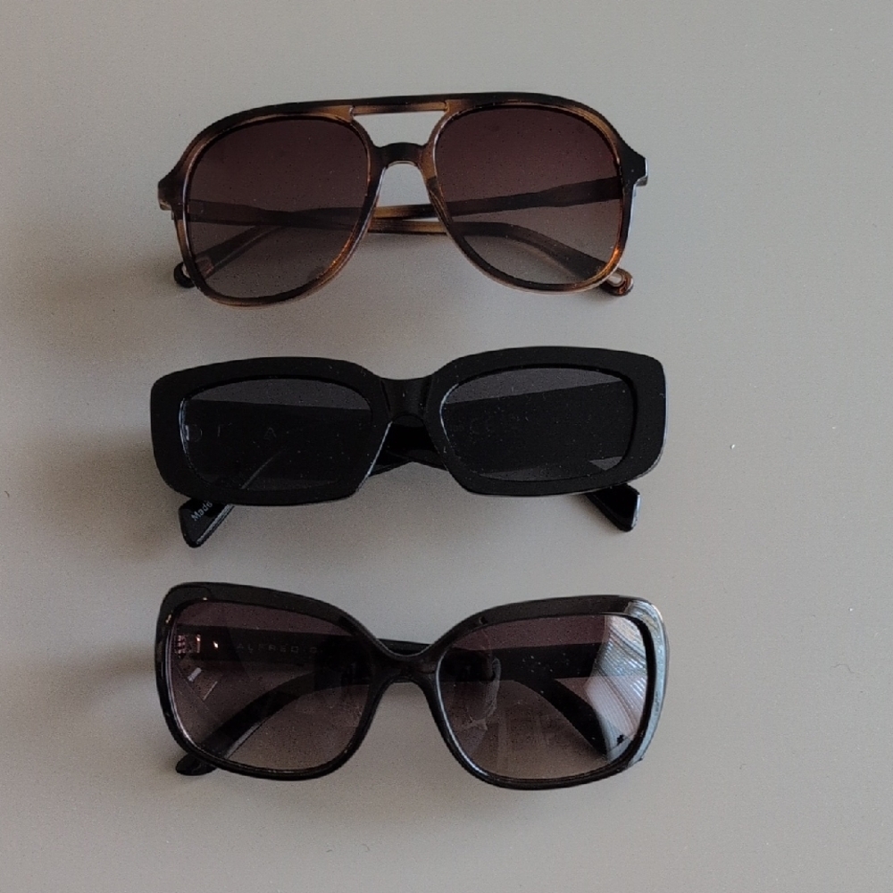 Stylish Black and Brown Sunglasses Set